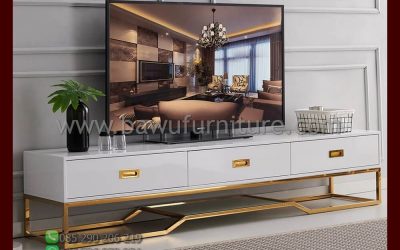 Meja TV Stainless Steel Model Minimalis Terbaru Jepara