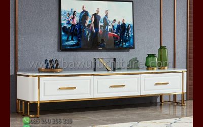 Meja TV Stainless Terbaru Model Minimalis Jepara