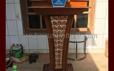 Model Podium Pidato Jati Desain Minimalis Terbaru