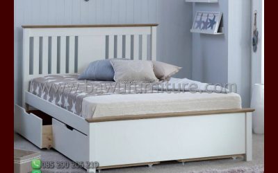 Tempat Tidur Minimalis Putih Jepara Model Terbaru