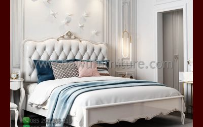 Tempat Tidur Putih Termurah Model Klasik Mewah Jepara