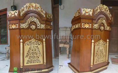 Beli Mimbar Jati Model Ukiran Jepara Untuk Ceramah