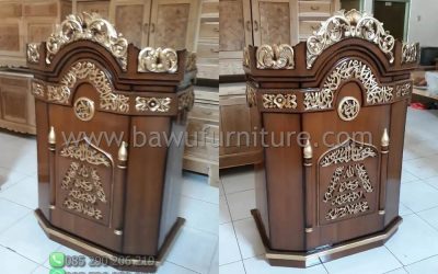 Diskon Mimbar Jati Model Ukiran Jepara Untuk Ceramah