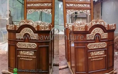 Promo Mimbar Majid Kereta Ukir Jepara Dari Kayu Jati