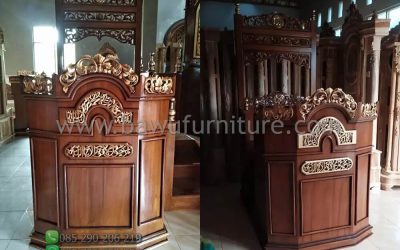 Mimbar Majid Kereta Jepara Dari Kayu Jati Harga Murah