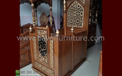 Mimbar Majid Kereta Murah Dari Kayu Jati Ukir Jepara