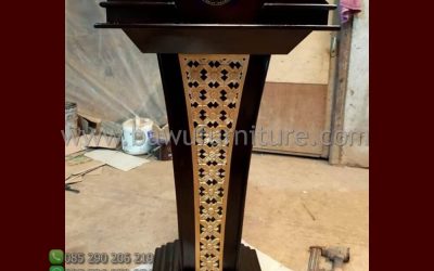 Podium Pidato DKPP Model Minimalis Kayu Jati Jepara