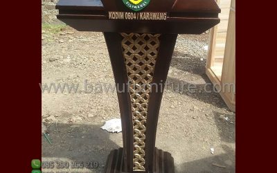 Podium Pidato Kodim Model Minimalis Kayu Jati Jepara