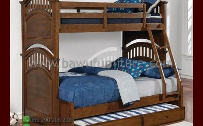 Ranjang Tingkat Kayu Sederhana Model Minimalis