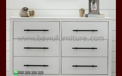 Bufet Duco Putih Model Minimalis Terbaru Jepara