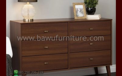 Bufet Jati Minimalis Terbaru Model 6 Laci Dari Jepara