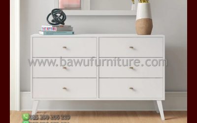 Bufet Putih Retro Minimalis Model Terbaru Jepara