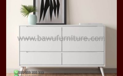 Bufet Putih Retro Modern Model Minimalis Terbaru Jepara