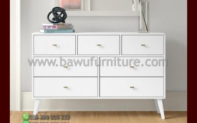 Bufet Putih Retro Terbaru Model Minimalis Jepara