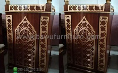 Mimbar Minimalis Murah Banget Model Terbaru Kayu Jati