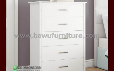 Drawer Putih Terbaru Desain Minimalis Dari Jepara