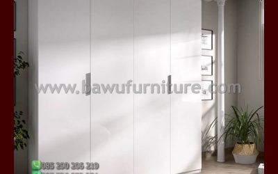 Lemari Baju Minimalis Model Terbaru Warna Duco Putih