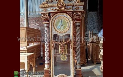 Lemari Jam Hias Rahwana Dari Kayu Jati Jepara