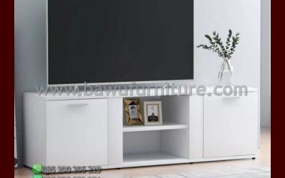 Meja TV Duco Putih Model Minimalis Terbaru Jepara