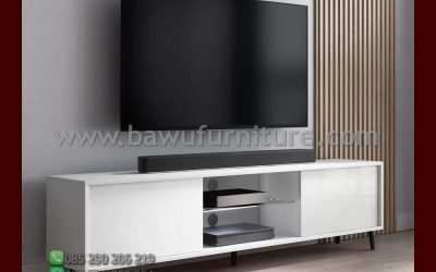 Meja TV Putih Minimalis Model Terbaru Jepara