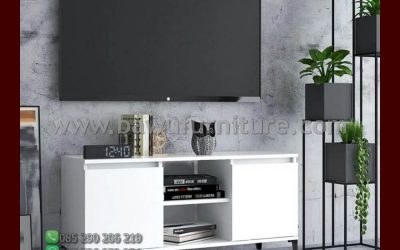 Meja TV Putih Terbaru Model Minimalis Dari Jepara