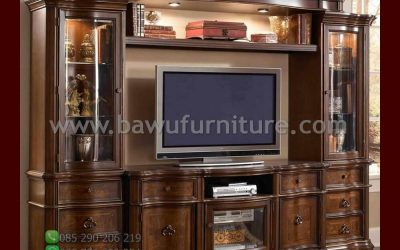Bufet TV Kayu Jati Jepara Model Klasik Mewah