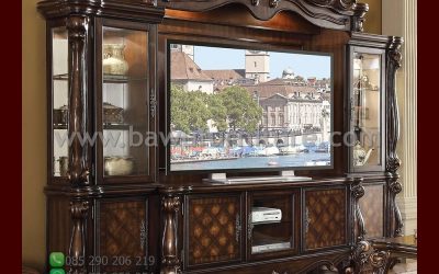 Bufet TV Kayu Jati Mewah Model Ukiran Klasik Jepara