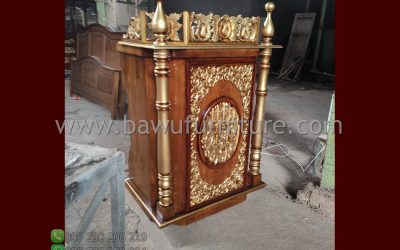 Mimbar Ceramah Model Ukir Jepara Dari Kayu Jati