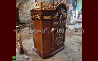 Mimbar Masjid Al-Ihsan Model Ukiran Jepara