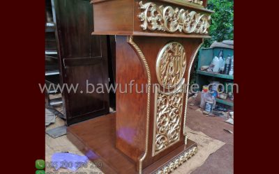 Podium Ukir Jepara Dari Kayu Jati Dengan Harga Murah