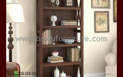 Rak Buku Dari Jati Model Minimalis Terbaru Jepara