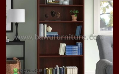 Rak Buku Jati Jepara Model Minimalis Modern Terbaru