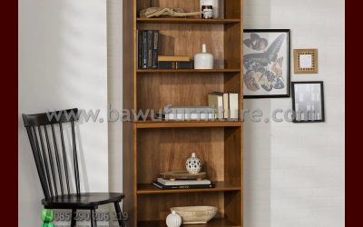 Rak Buku Jati Terbaru Model Minimalis Modern Jepara