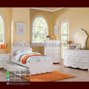 Set Tempat Tidur Anak Warna Putih