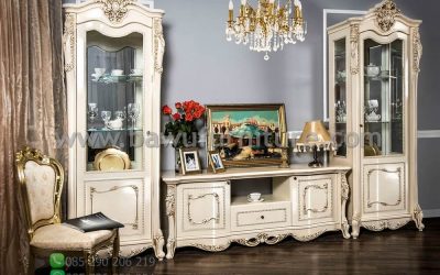 Bufet TV Duco Model Ukiran Klasik Mewah Jepara