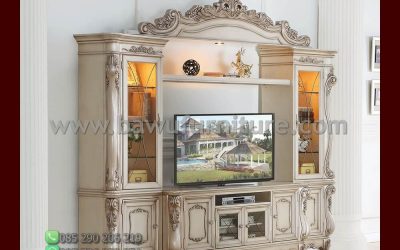 Bufet TV Mewah Murah Model Ukiran Klasik Jepara