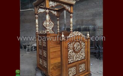 Jual Mimbar Khutbah Jumat Model Atap Kubah Jepara