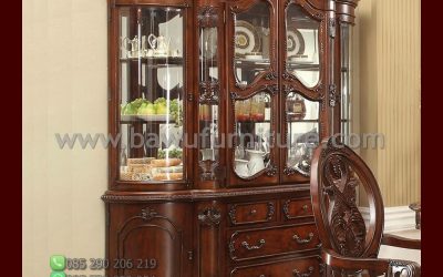 Lemari Pajangan Kayu Jati Klasik Model Terbaru Jepara