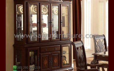 Lemari Pajangan Kayu Jati Mewah Model Terbaru Jepara