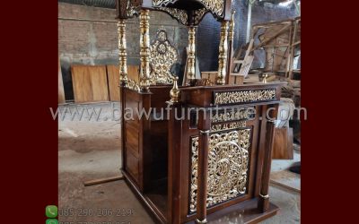 Mimbar Masjid Atap Kubah Jepara Dari Kayu Jati