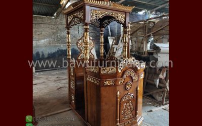 Mimbar Masjid Atap Kubah Murah Dari Kayu Jati Jepara