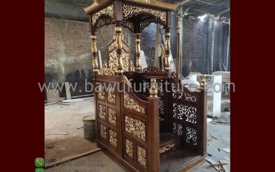 Mimbar Masjid Atap Kubah Ukir Dari Kayu Jati Jepara