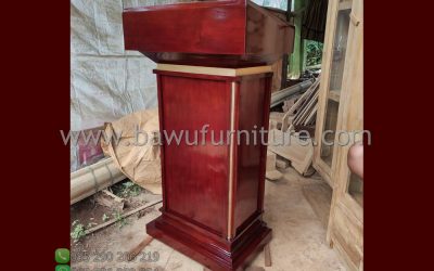Podium Kayu Jati Murah Model Minimalis