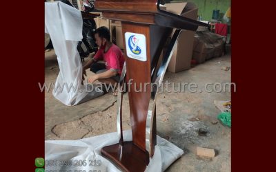 Podium Gereja Jati Stainless Minimalis