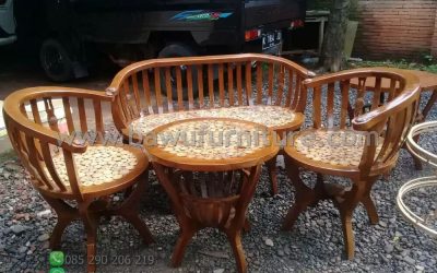 Kursi Tamu Koin Dari Kayu Jati Jepara