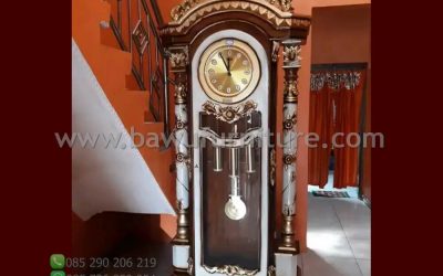 Lemari Jam Hias Kayu Jati Jepara