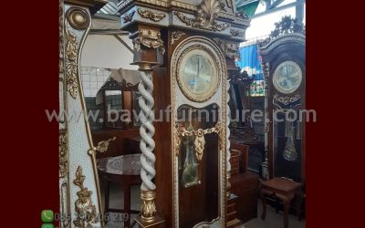 Lemari Jam Hias Ukir Jepara Mewah