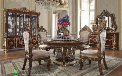 Meja Makan Jati Ukir Dari Jepara