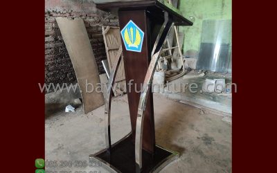Diskon Podium Jati Stainless Model Minimalis