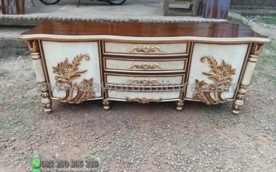 Bufet Jati Jepara Model Ukiran Mewah